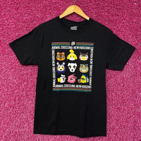 Animal Crossing: New Horizon Grid Graphic Design T-Shirt Small - Picture 1 of 4
